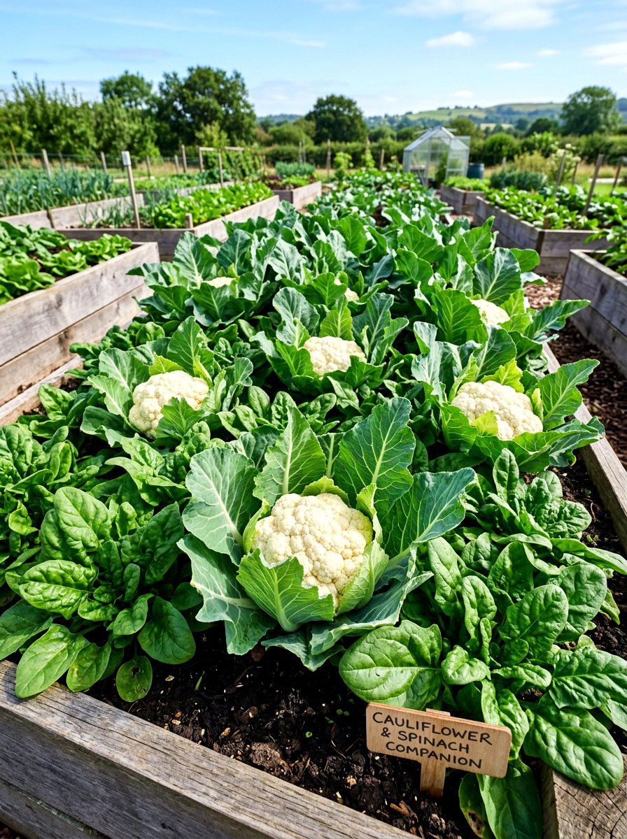 Cauliflower And Spinach Companion Planting - 30 raised bed companion planting ideas