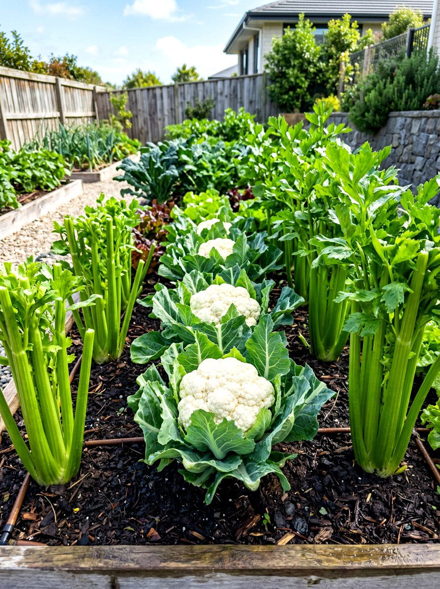 Cauliflower and celery water needs - 30 vegetable garden companion planting ideas