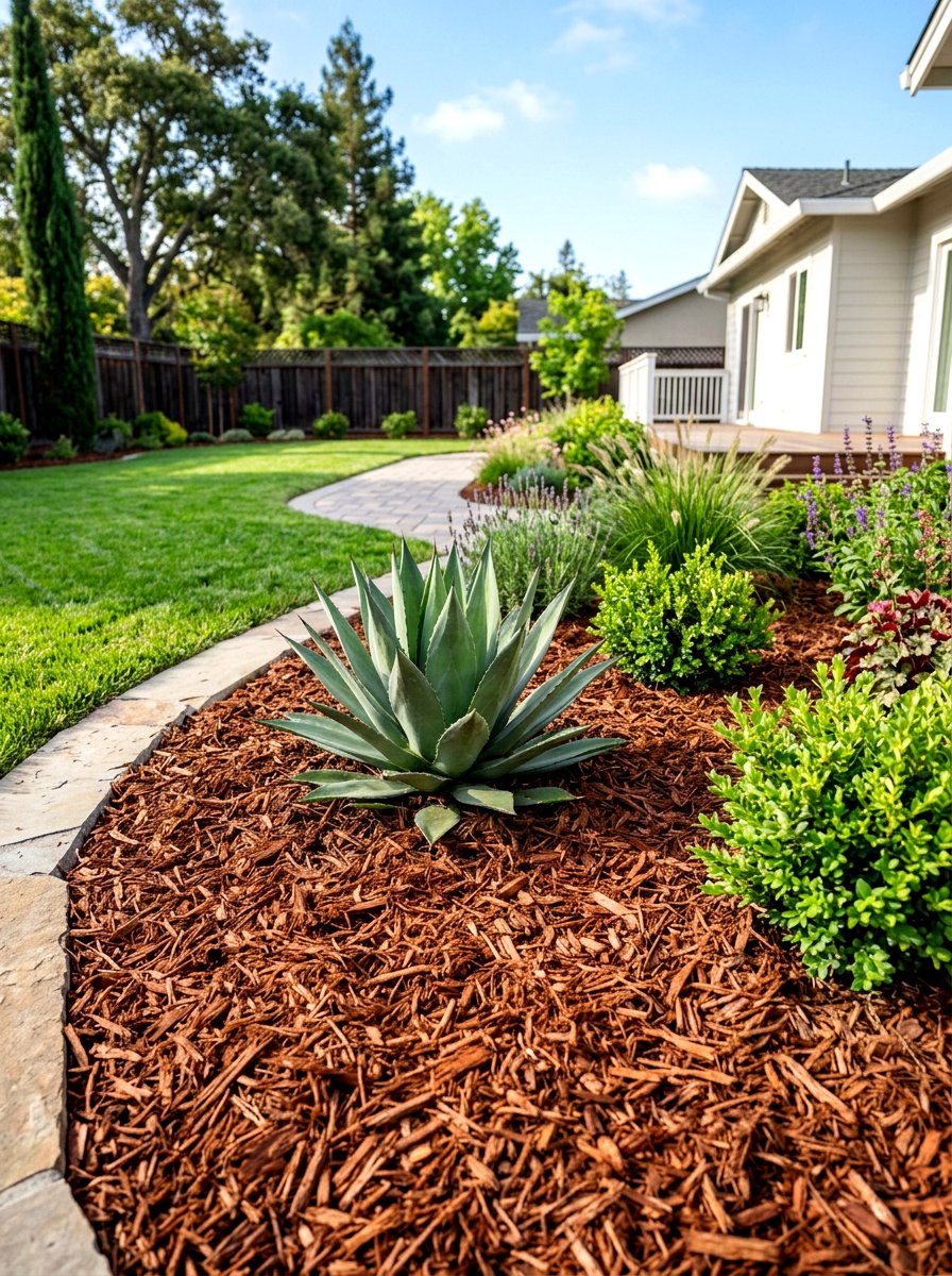 Cedar Bark Groundcover - 30 drought smart backyard ideas