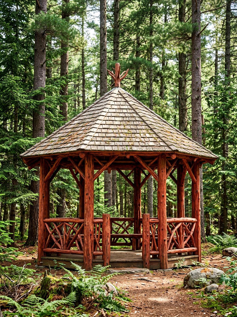Cedar Branch Gazebo - 30 budget gazebo ideas