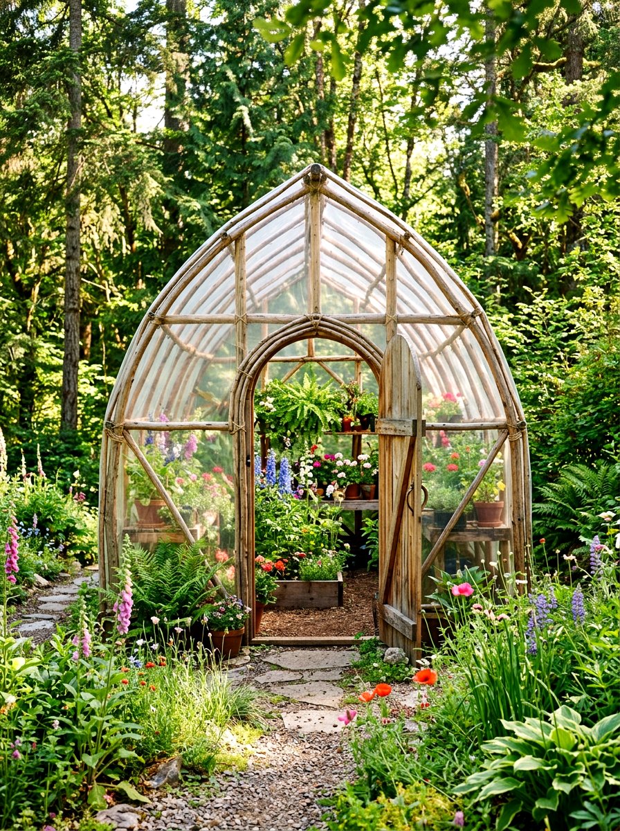 Cedar Branch Greenhouse - 30 budget greenhouse ideas