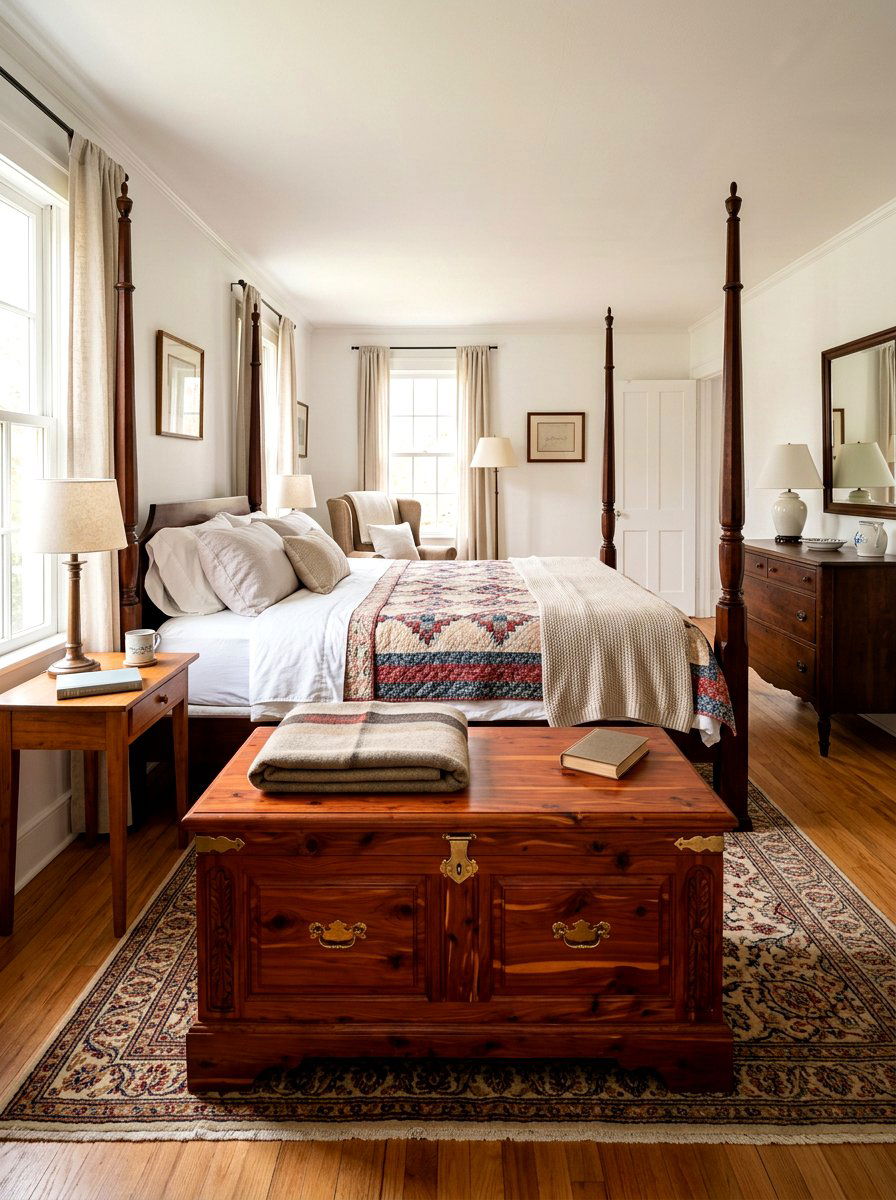 Cedar Chest Storage - 30 rustic bedroom ideas