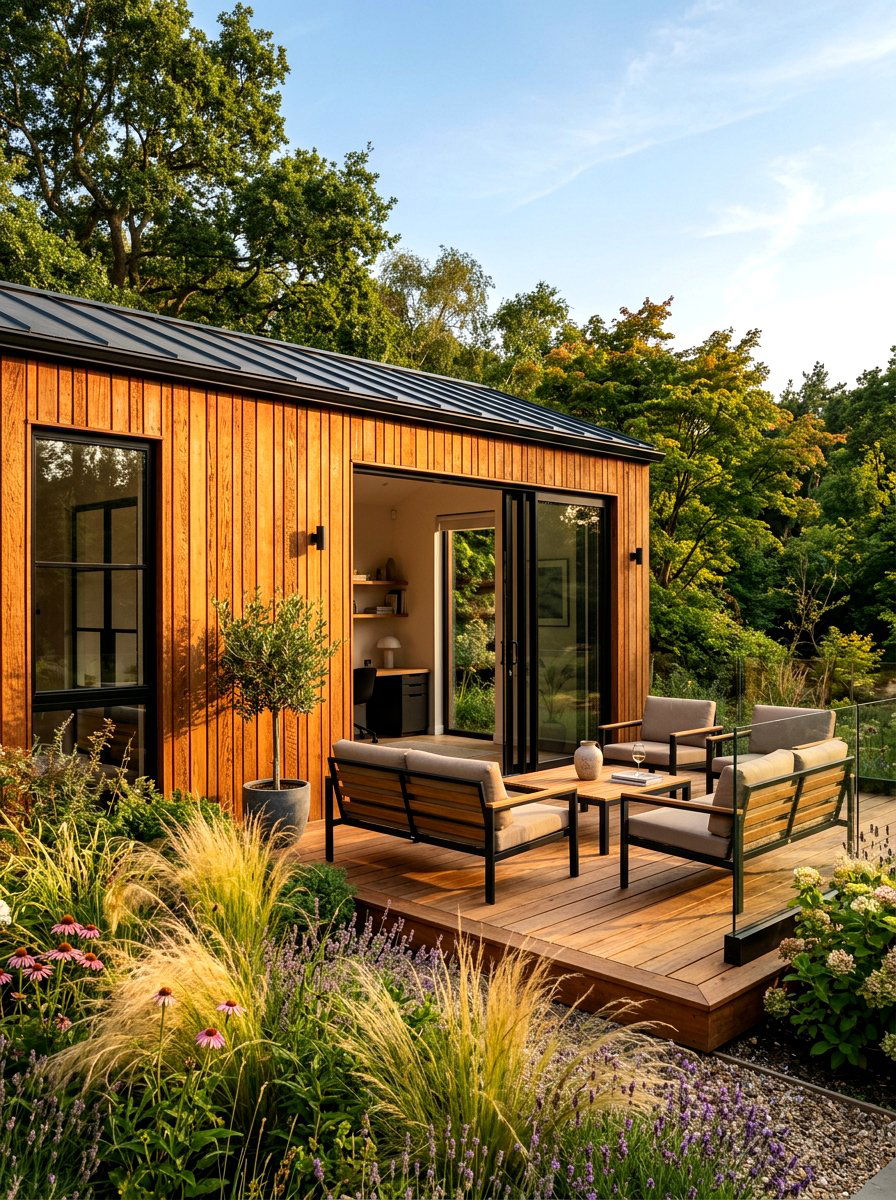 Cedar Clad Studio - 30 garden studio backyard ideas
