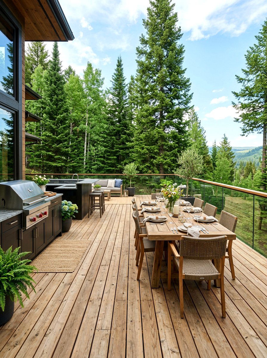 Cedar Decking Surface - 30 California casual patio ideas