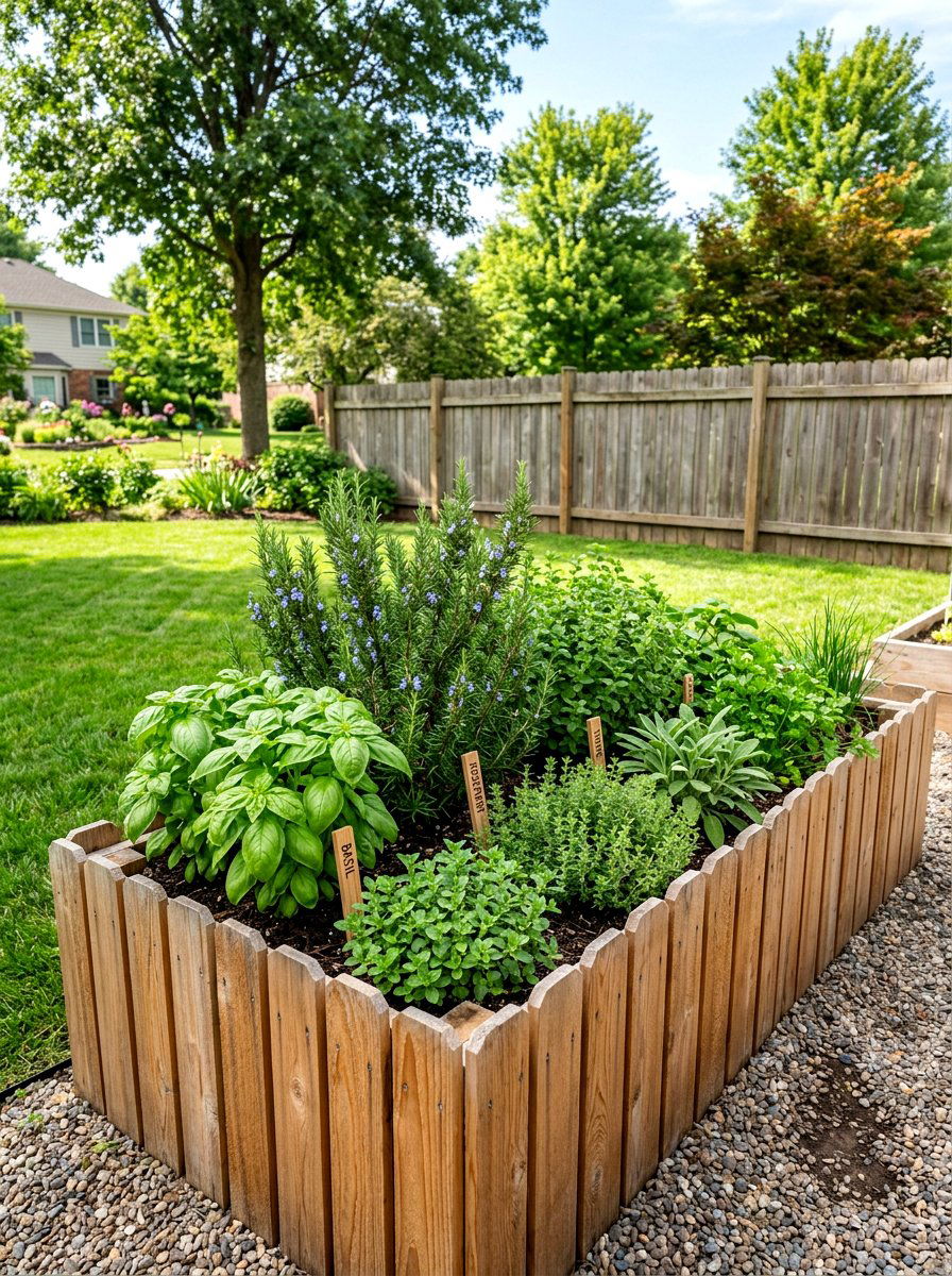 Cedar Fence Picket Bed - 30 budget raised bed ideas