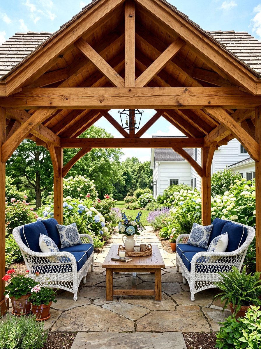 Cedar Frame Gazebo - 30 hardtop gazebo ideas