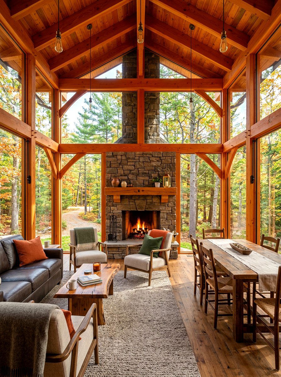 Cedar Frame Glass Room - 30 glass room addition ideas