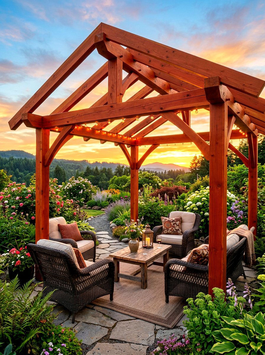 Cedar Framework - 30 grape arbor ideas