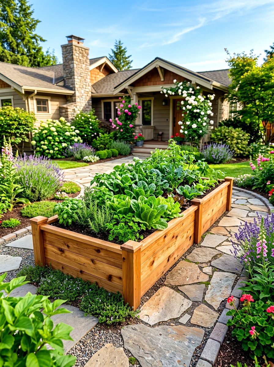 Cedar Garden Bed - 30 kitchen garden ideas