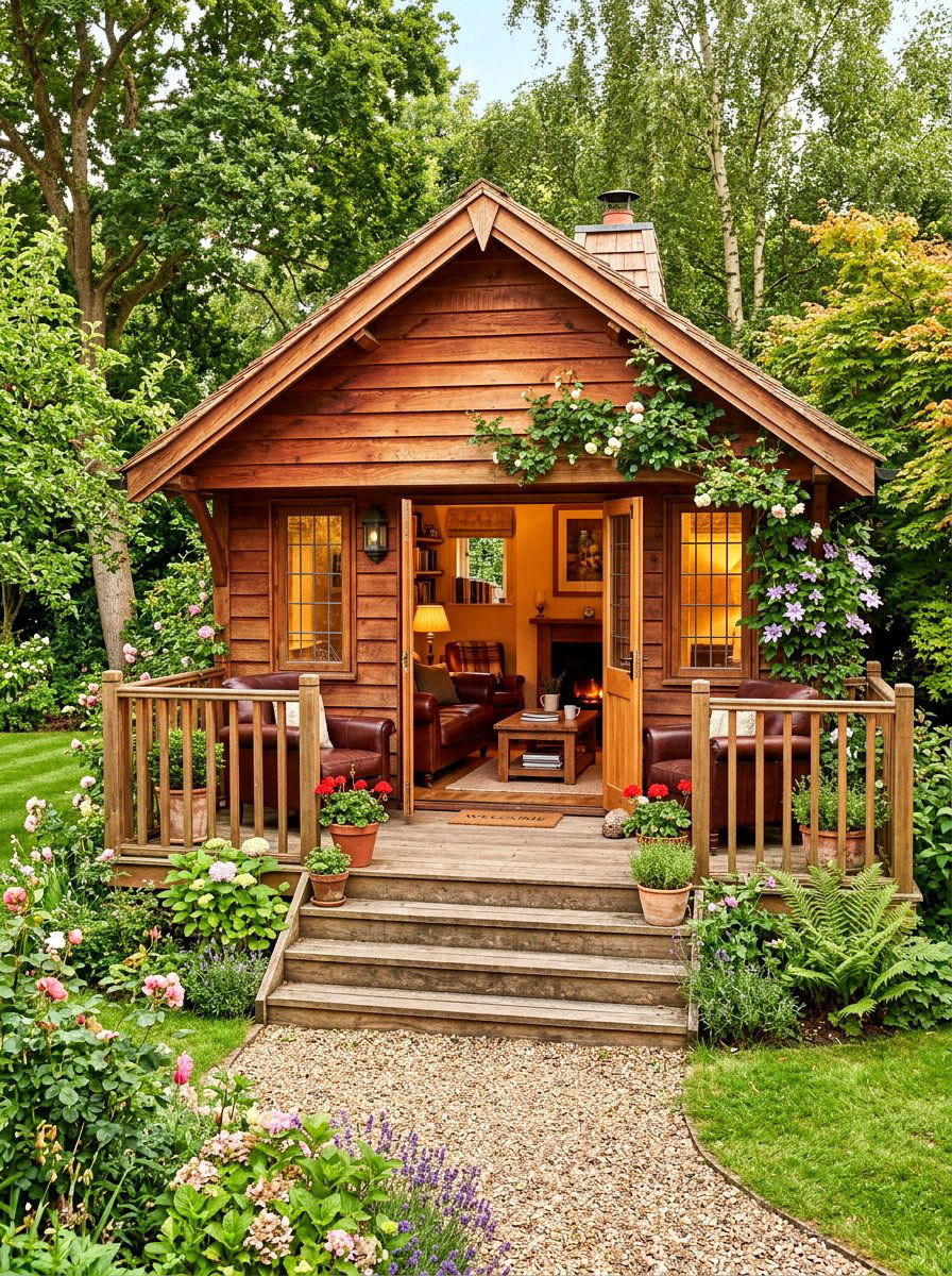 Cedar Garden Cabin - 30 garden room ideas