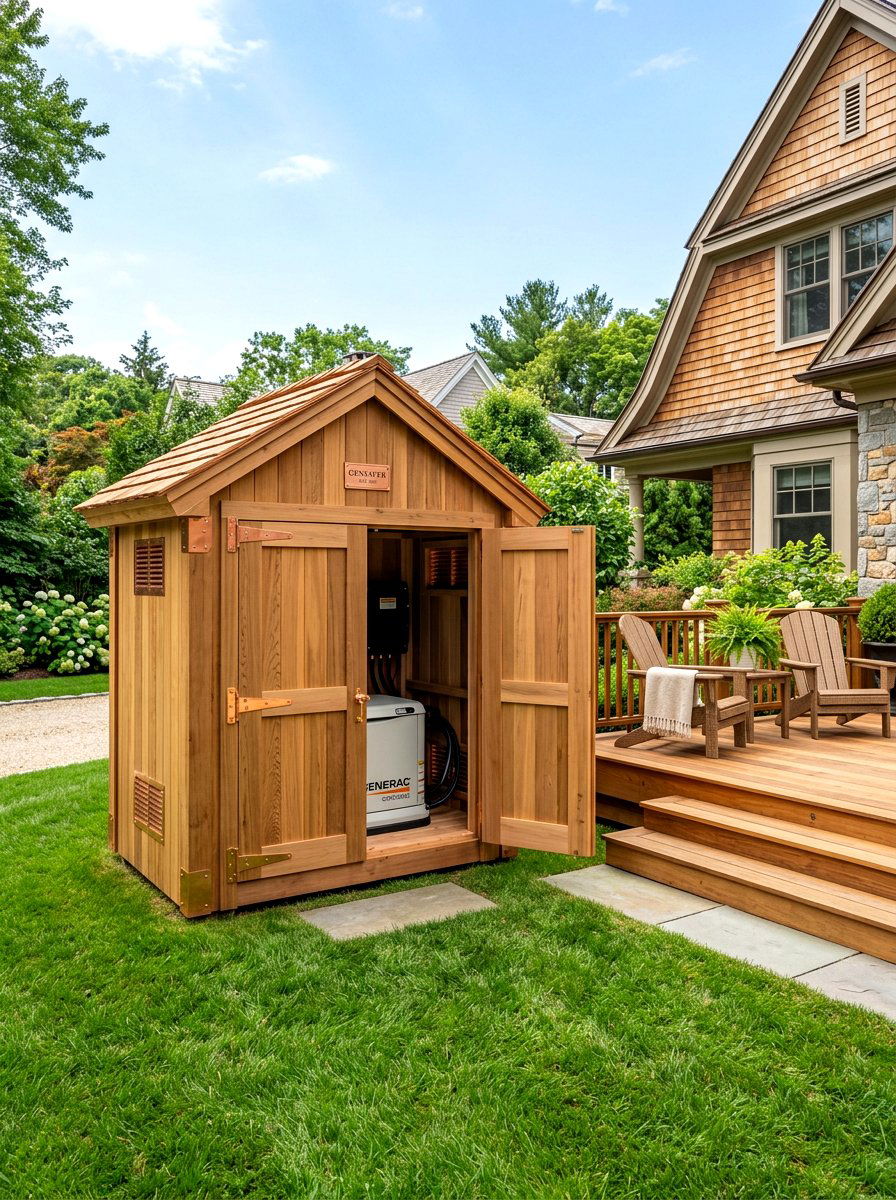 Cedar Generator Enclosure - 30 generator enclosure ideas