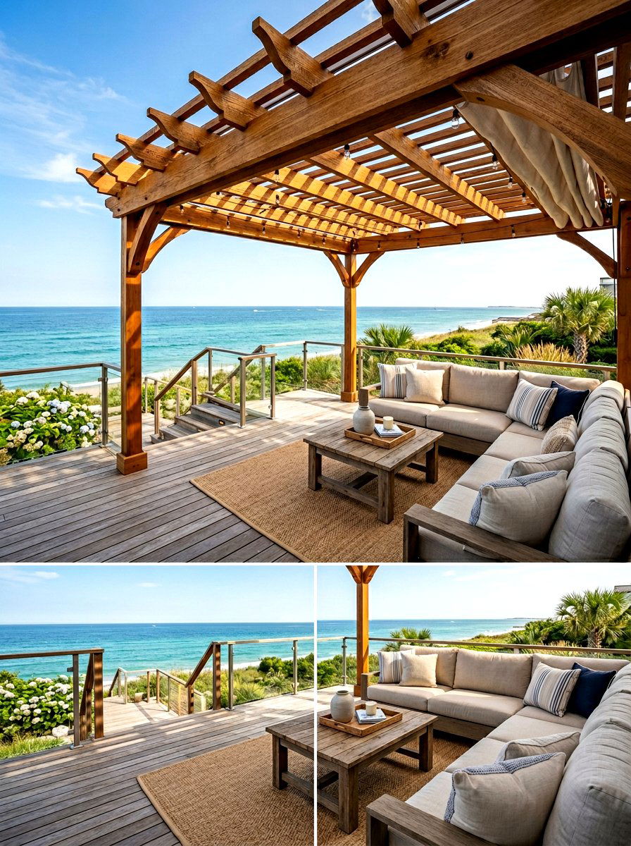 Cedar Pergola Over Deck - 30 cedar pergola ideas