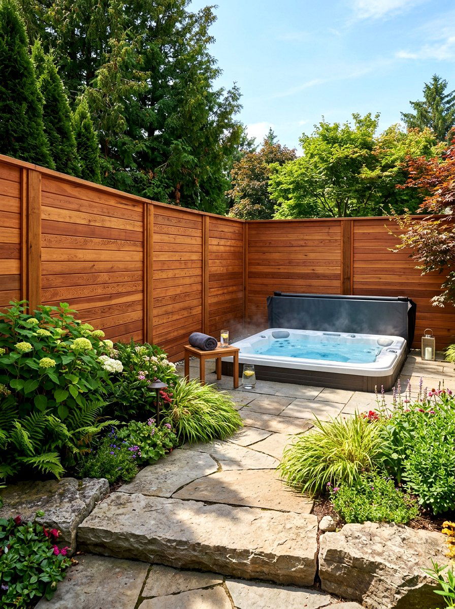 Cedar Plank Privacy Wall - 30 porch privacy screen ideas
