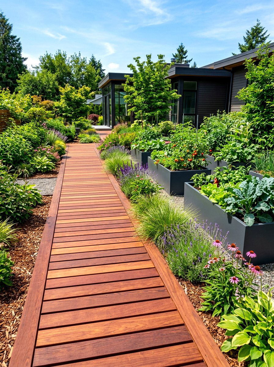 30 Vegetable Garden Path Ideas for Easier Harvests and Style
