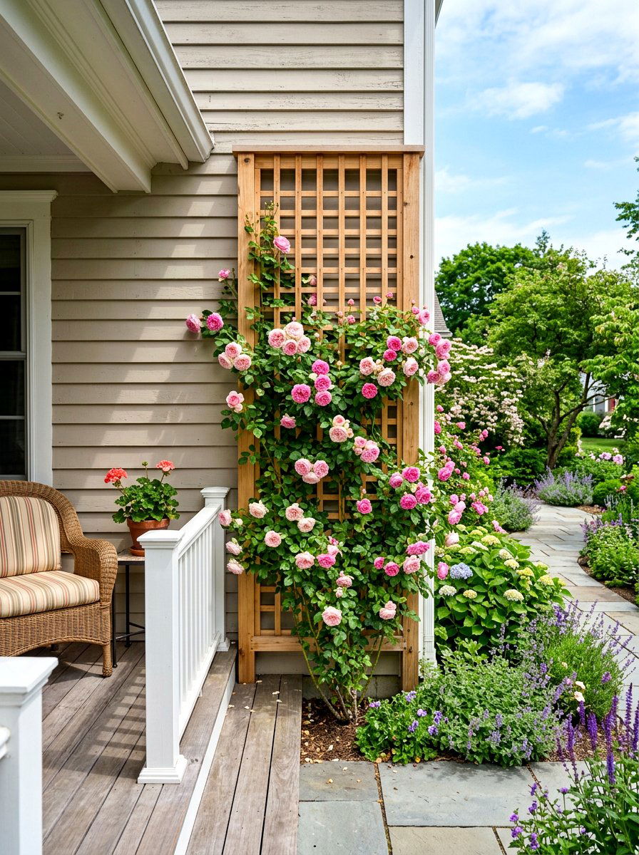 Cedar Porch Trellis - 30 porch shade ideas