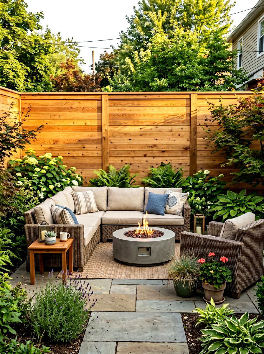 Cedar Privacy Fence - 30 front yard fence ideas