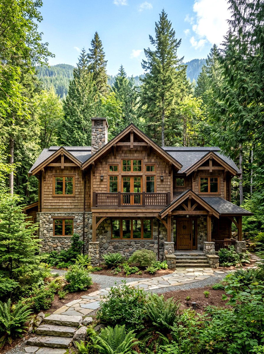 Cedar Shake And Stone Exterior - 30 cedar shake exterior ideas