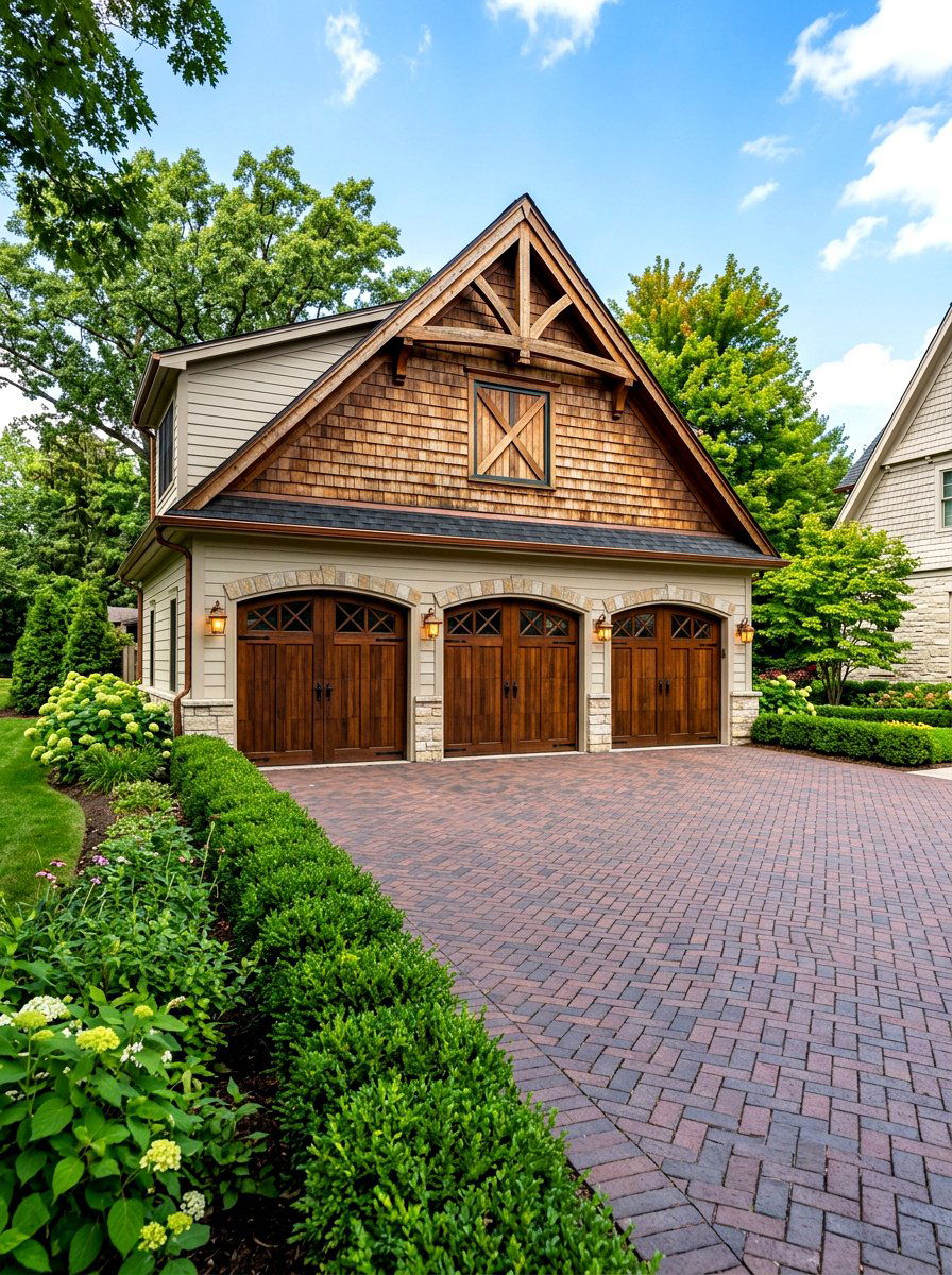 Cedar Shake Garage Accents - 30 cedar shake curb appeal ideas