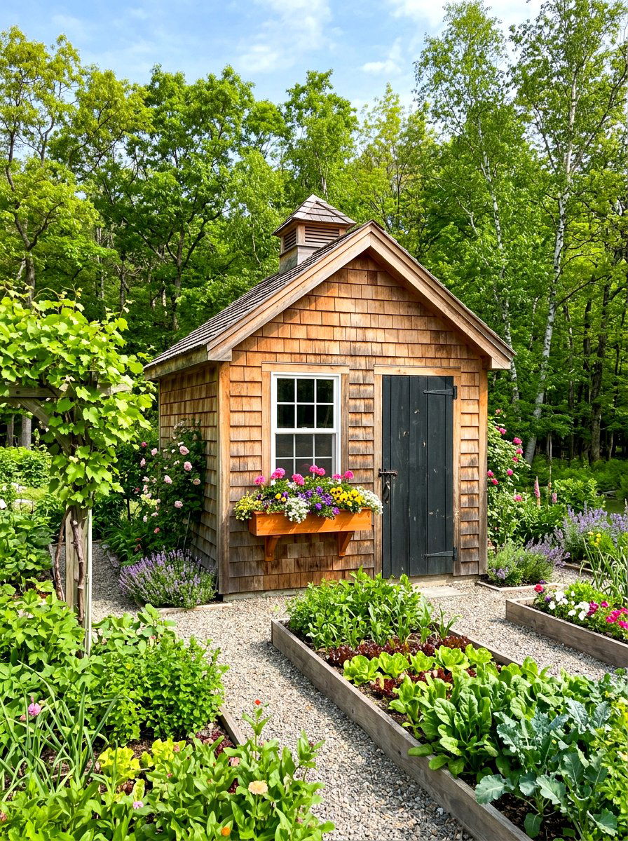 Cedar Shake Garden Details - 30 cedar shake curb appeal ideas