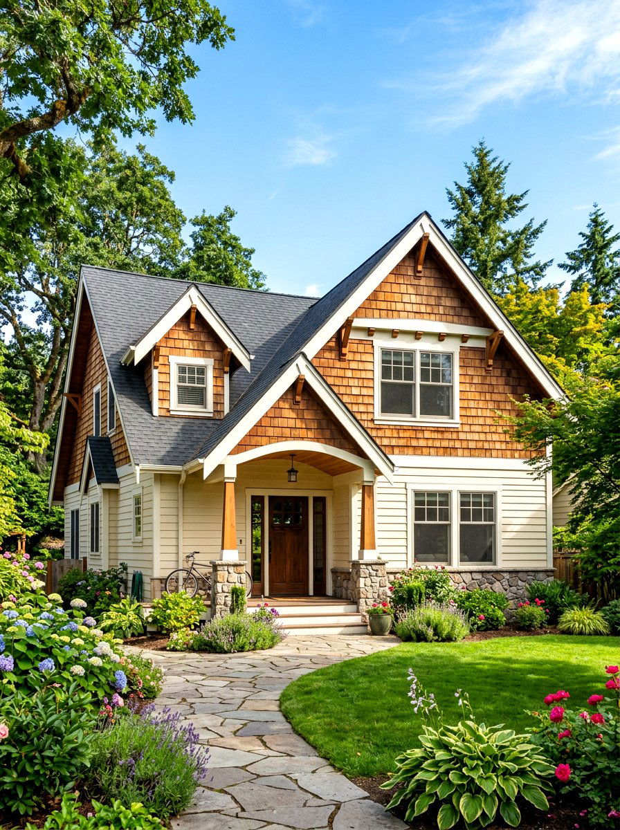 Cedar Shake Siding Accents - 30 cedar siding exterior ideas