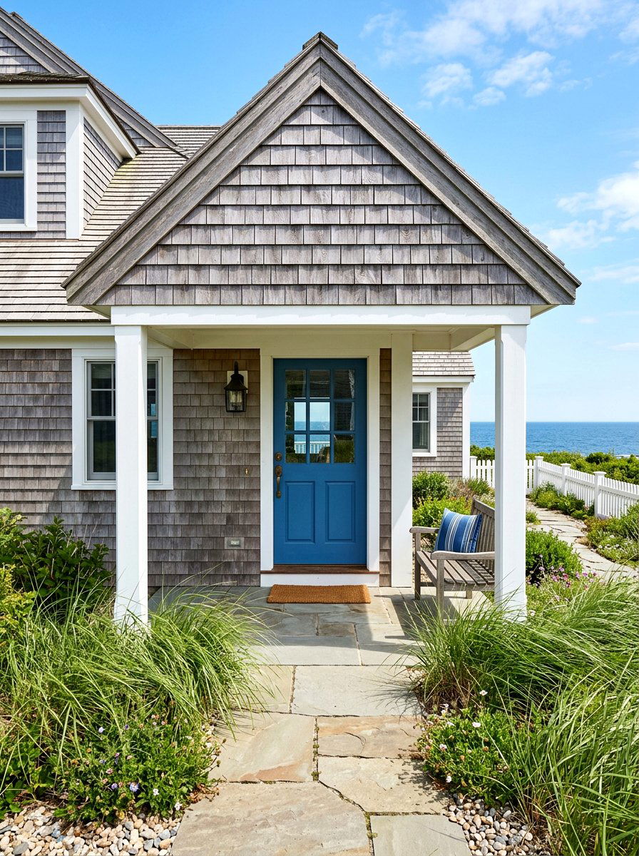 Cedar Shingle Entry Roof - 30 covered entryway ideas
