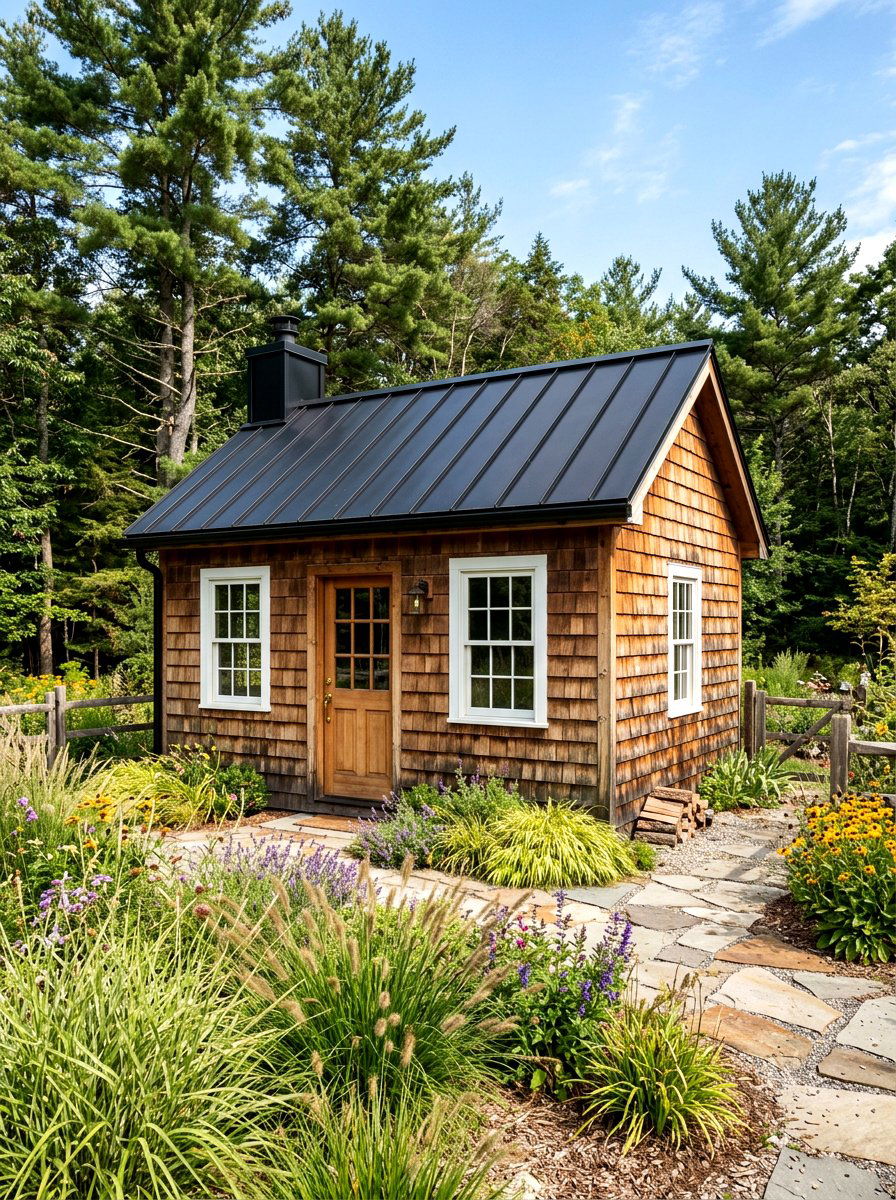 Cedar Shingle Shed - 30 cottage shed ideas