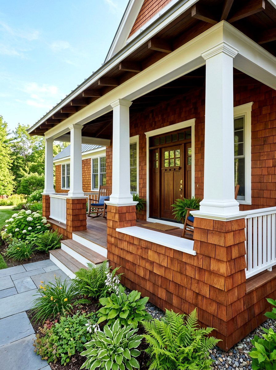 Cedar Shingle Siding - 30 porch skirting ideas