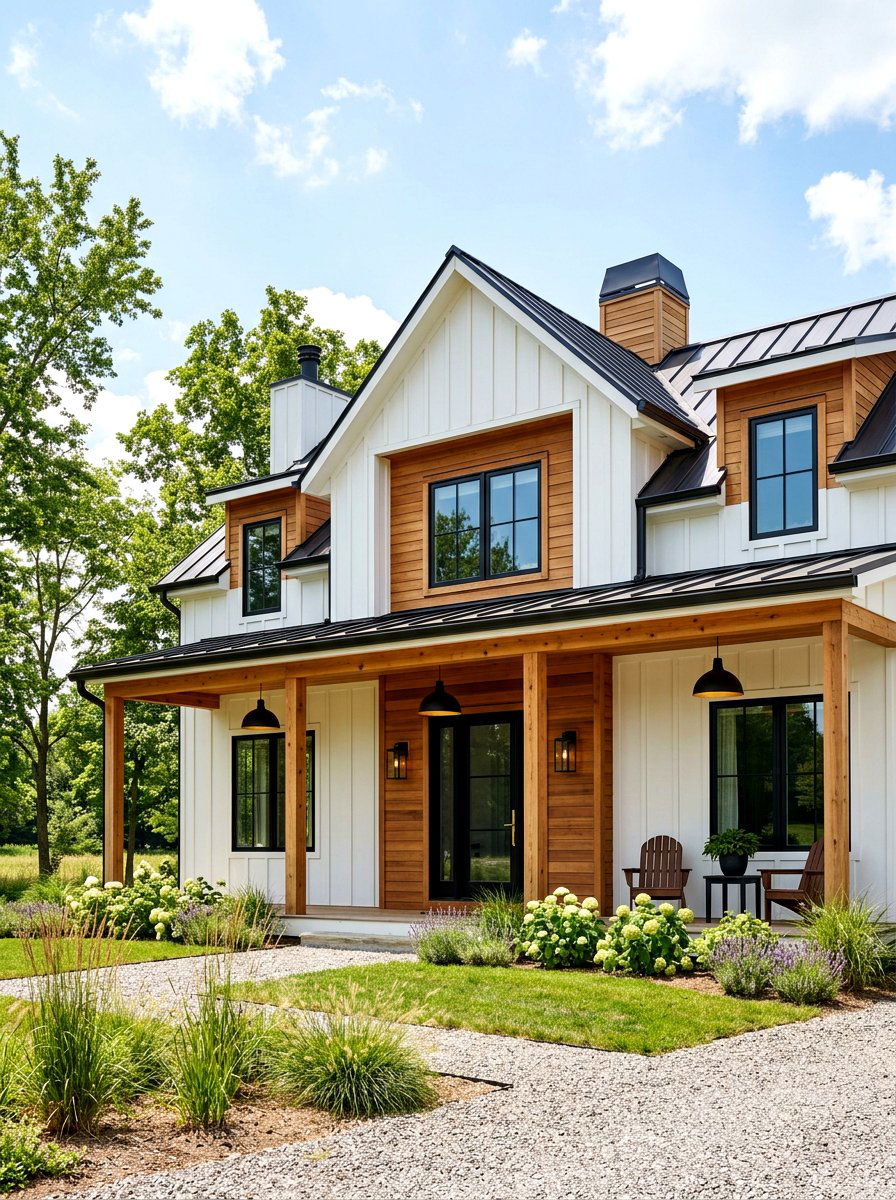 Cedar Siding On Modern Farmhouse - 30 cedar siding exterior ideas