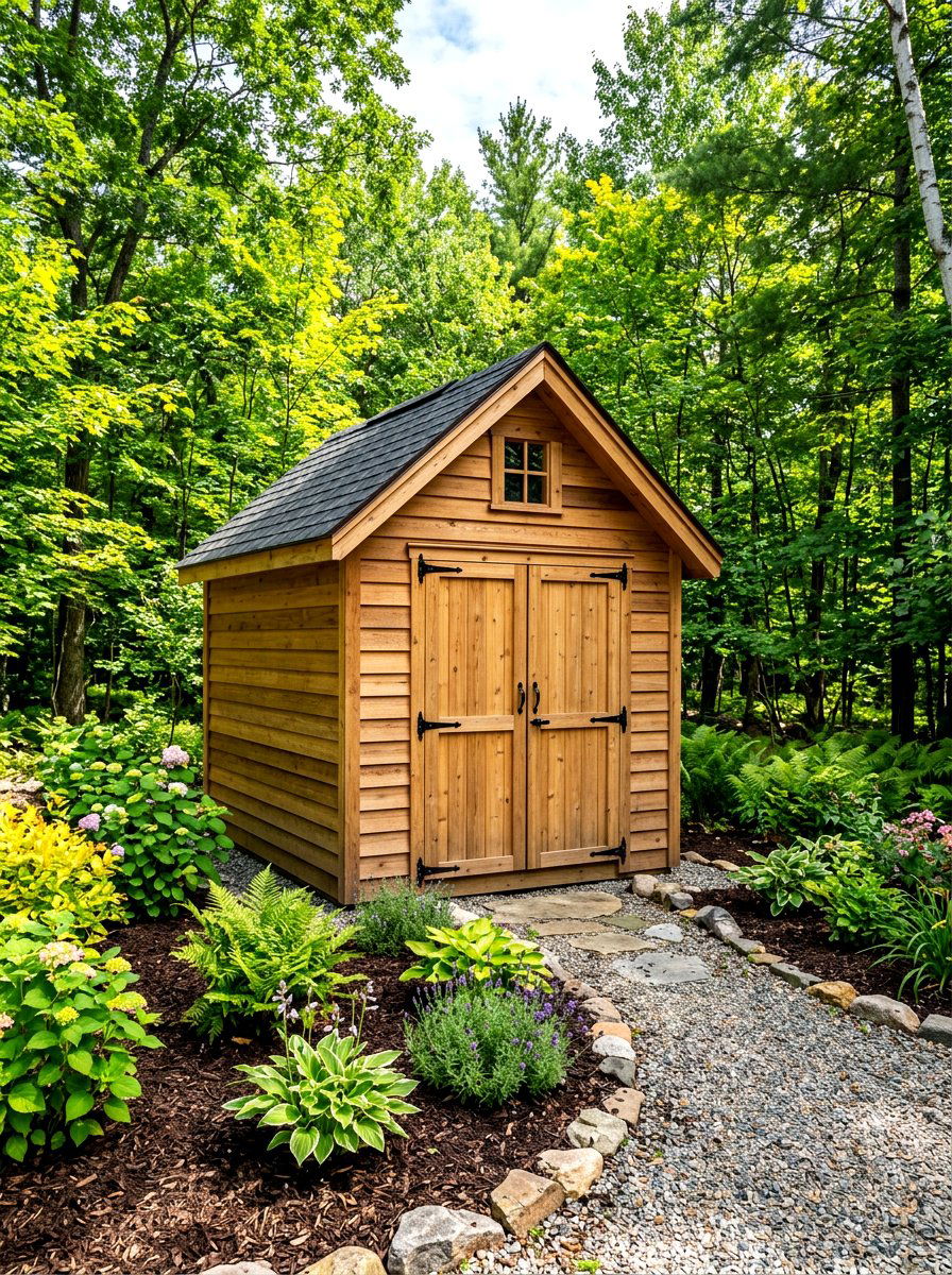 Cedar Trash Bin Shed - 30 trash enclosure privacy ideas