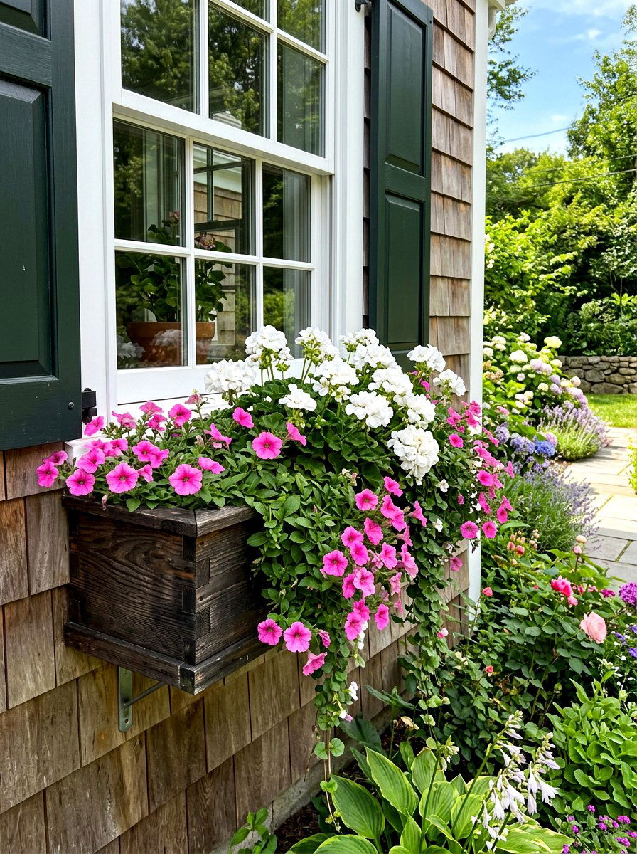 Cedar Window Box - 30 summer garden ideas