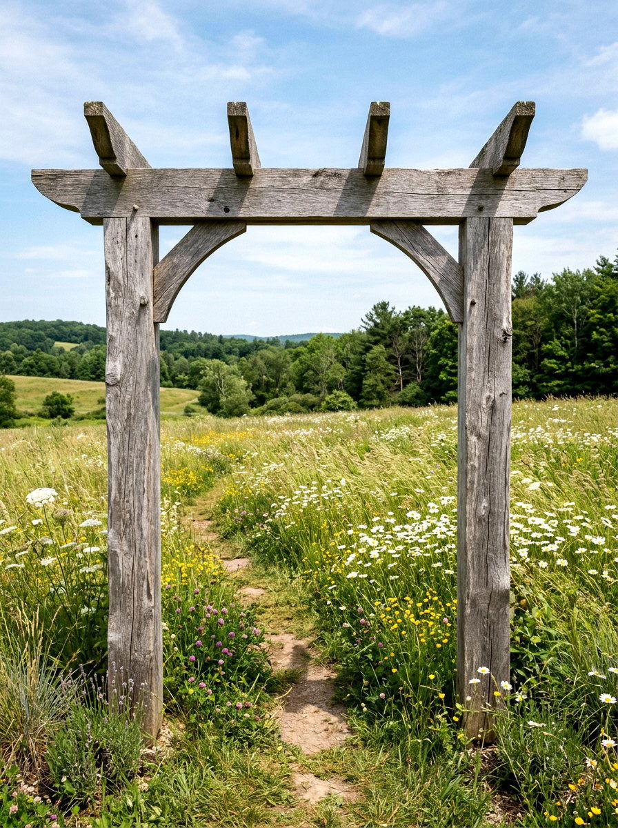 Cedar Wood Arbor - 30 garden arbor ideas