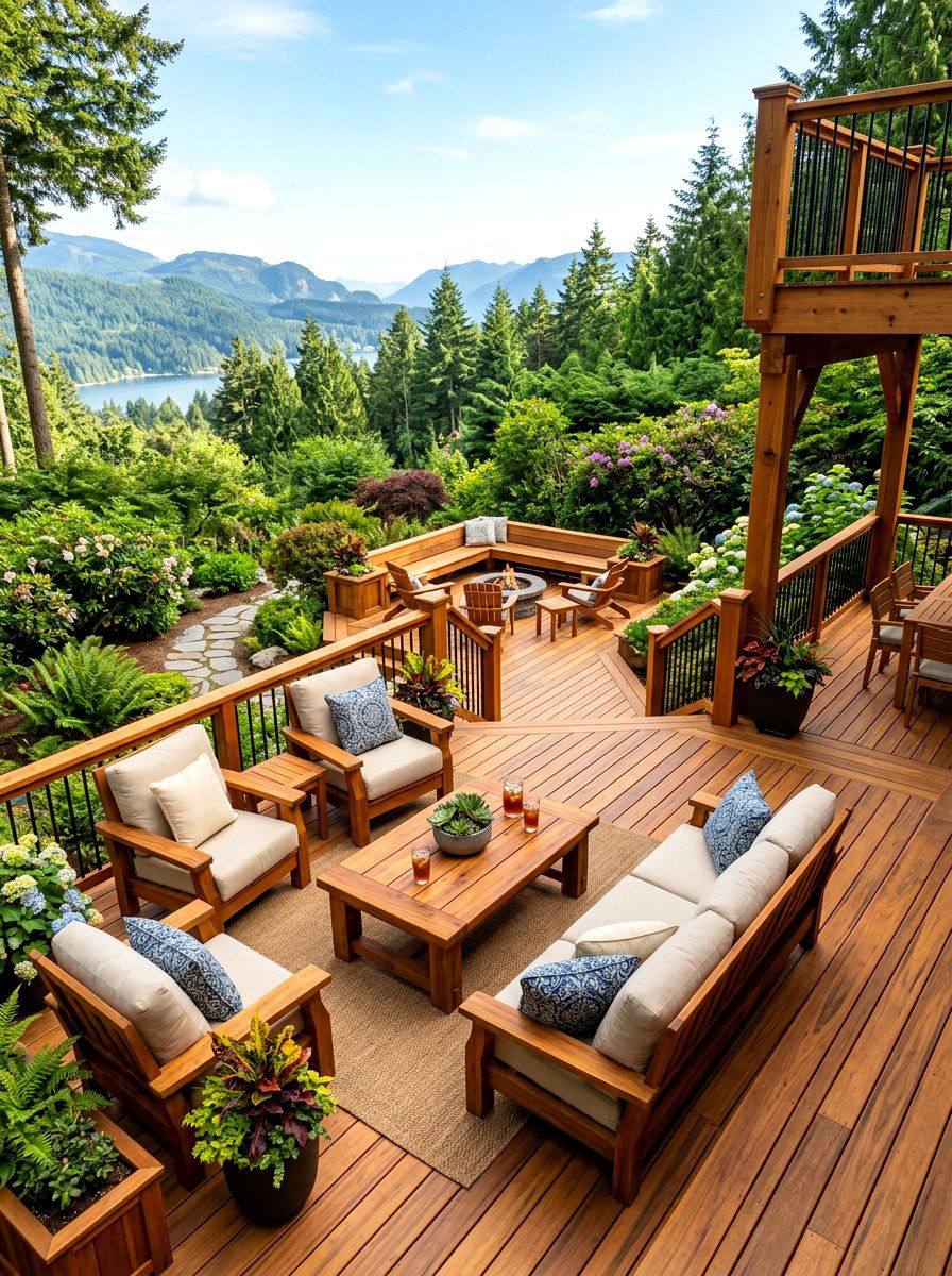 Cedar Wood Decking - 30 East Coast patio ideas