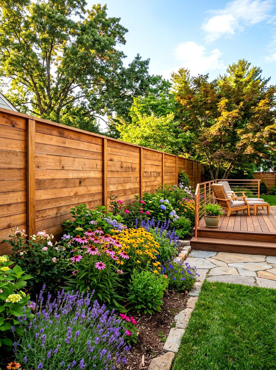 Cedar Wood Fence - 30 wooden fence ideas