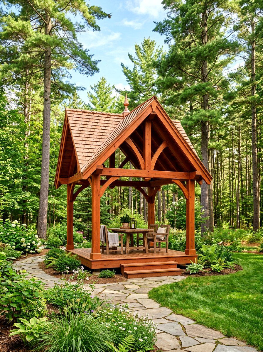 Cedar Wood Gazebo - 30 small gazebo ideas