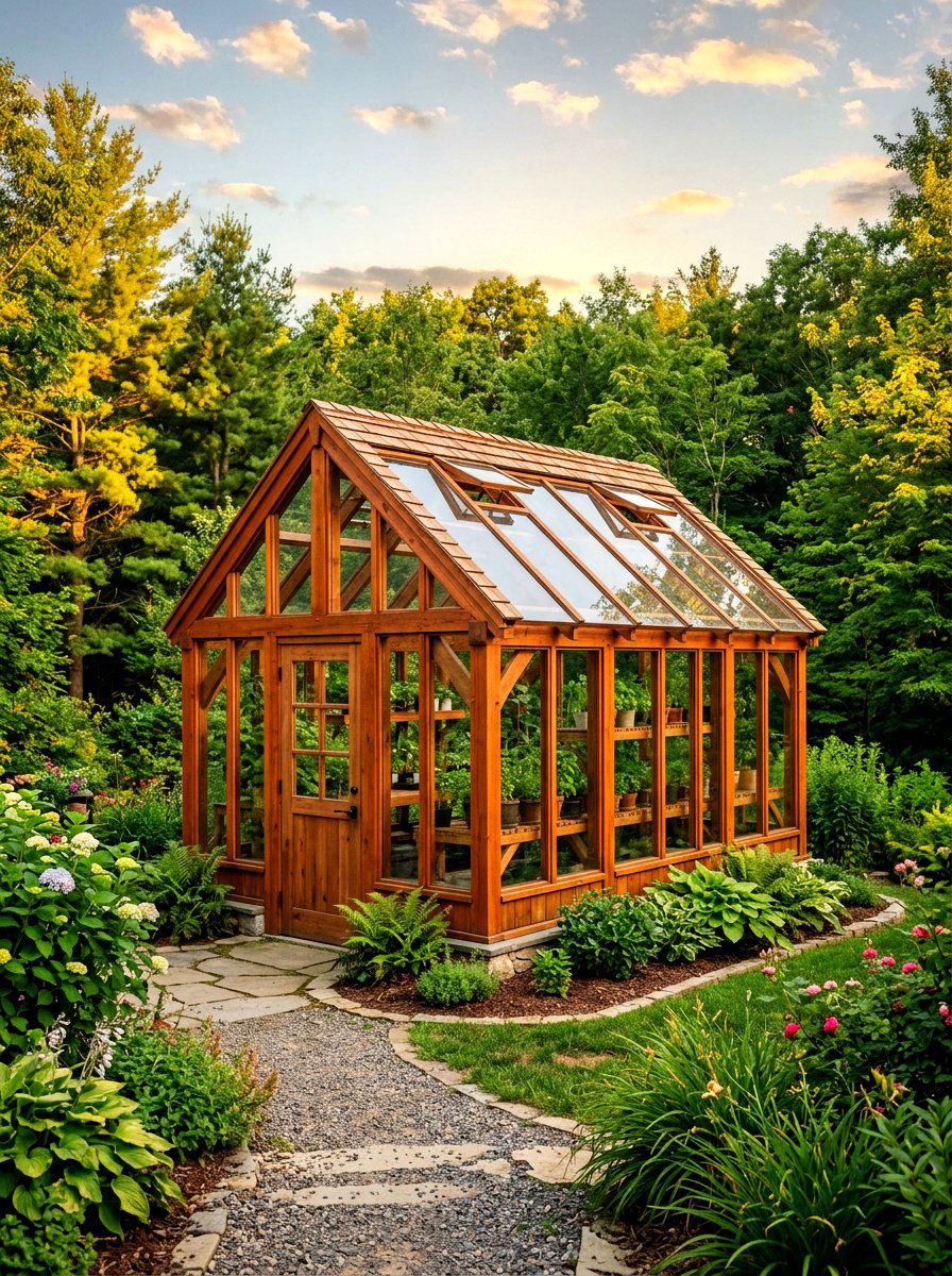 Cedar Wood Greenhouse - 30 greenhouse ideas