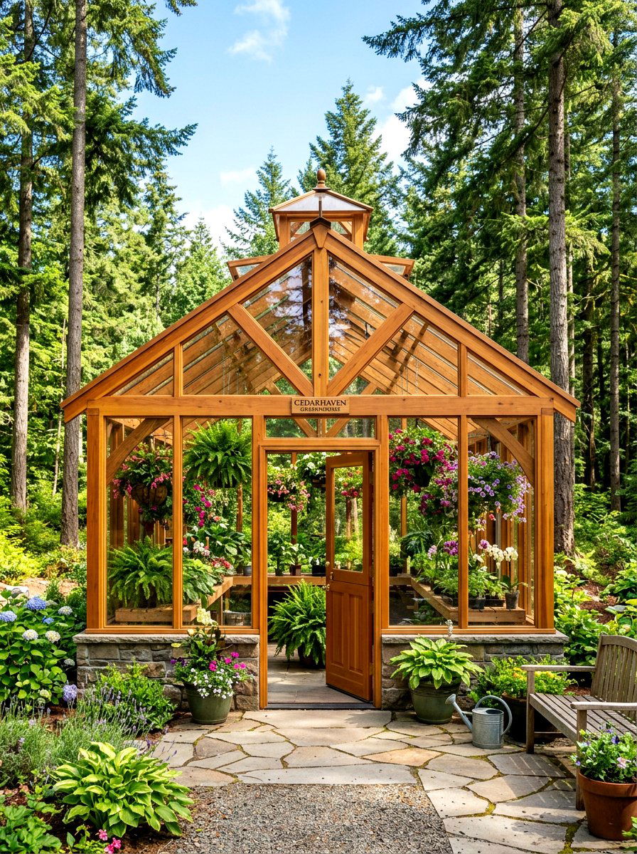 Cedar Wood Greenhouse Kit - 30 mini backyard greenhouse ideas