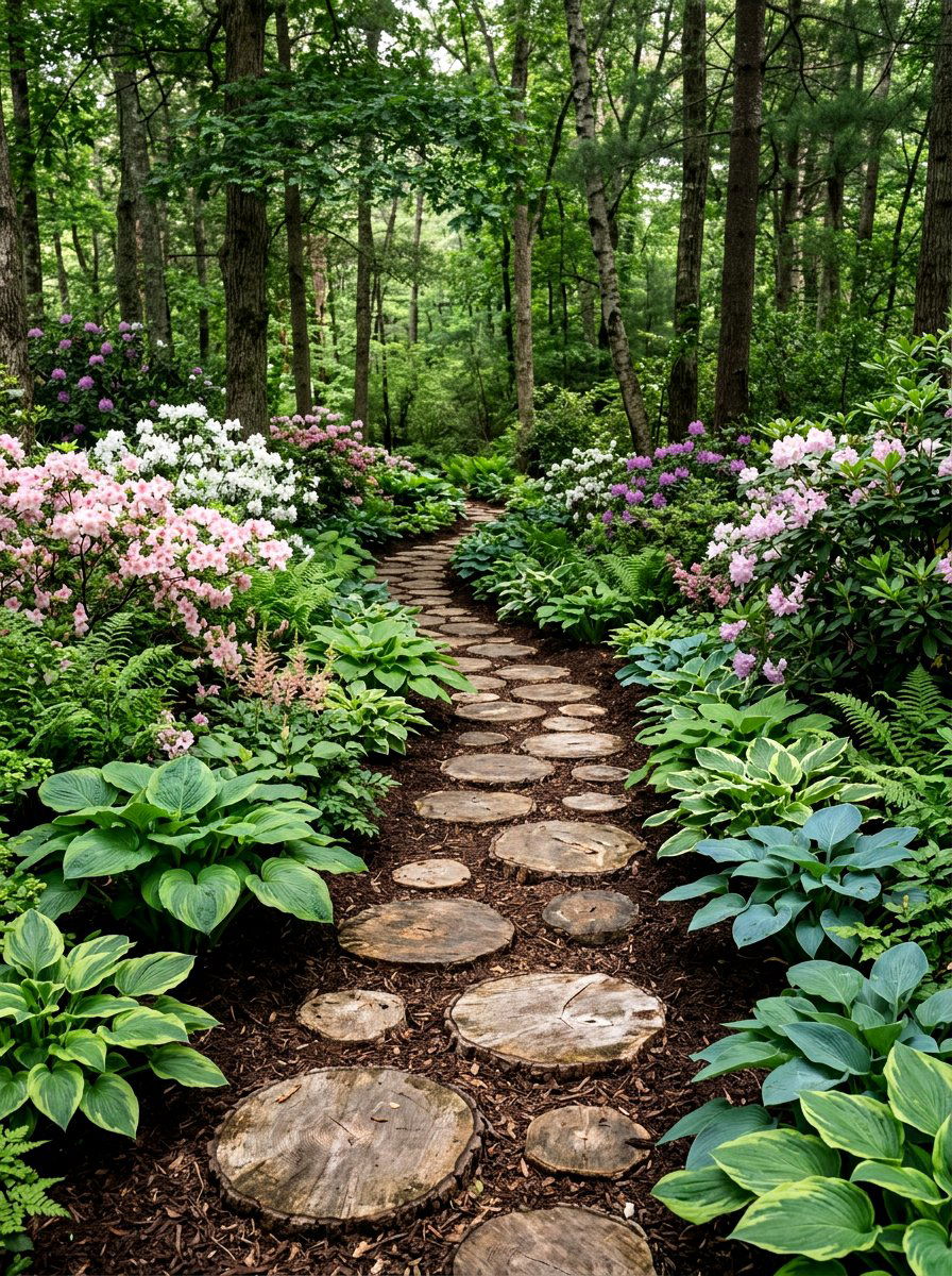 Cedar Wood Path - 30 front walkway ideas