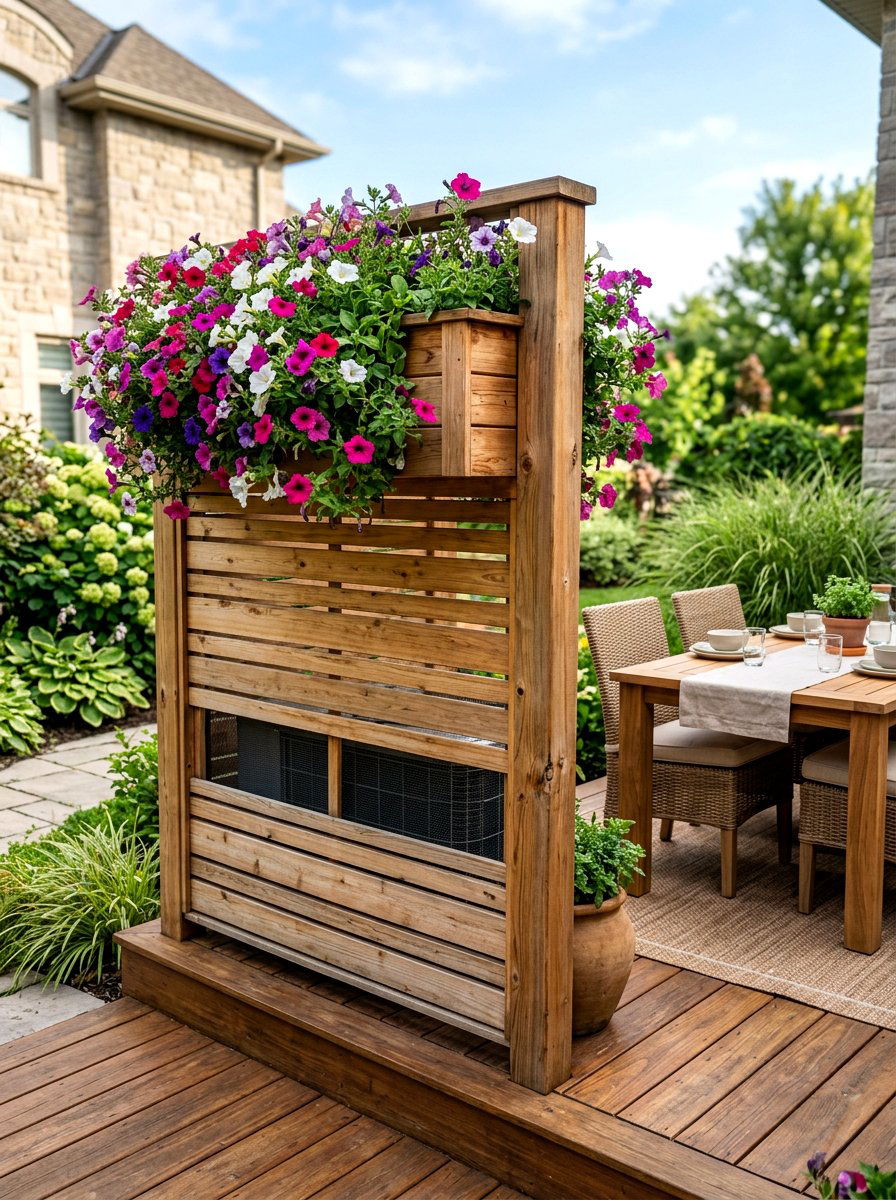 Cedar Wood Planter Box - 30 AC screen privacy ideas