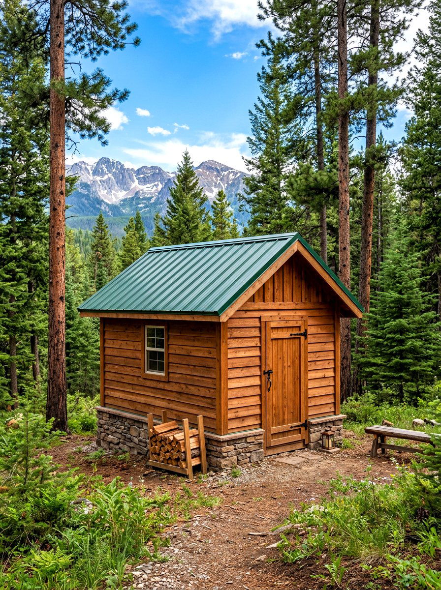Cedar Wood Shed - 30 outdoor storage shed ideas