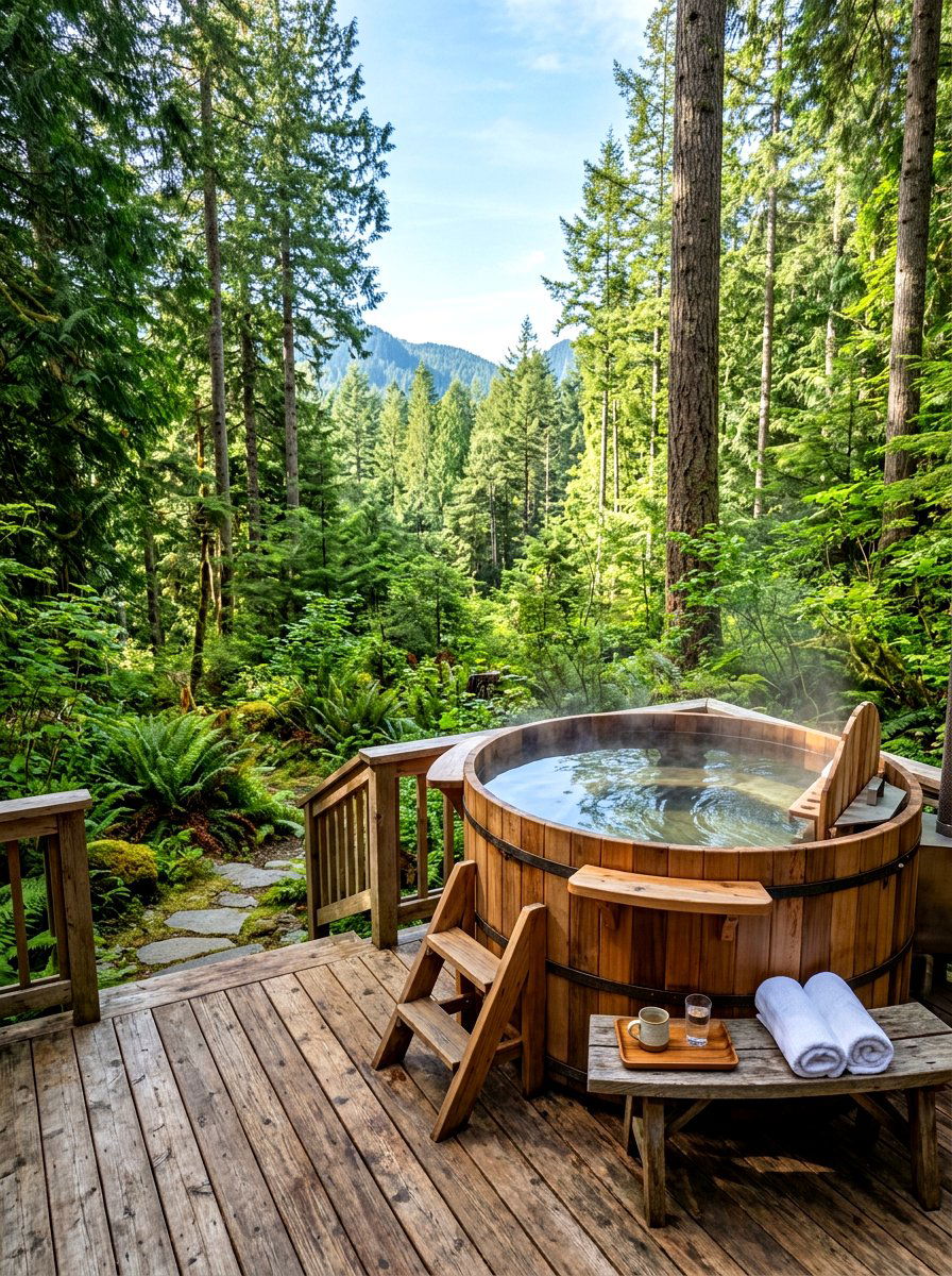 Cedar Wood Spa Pool - 30 spa pool backyard ideas