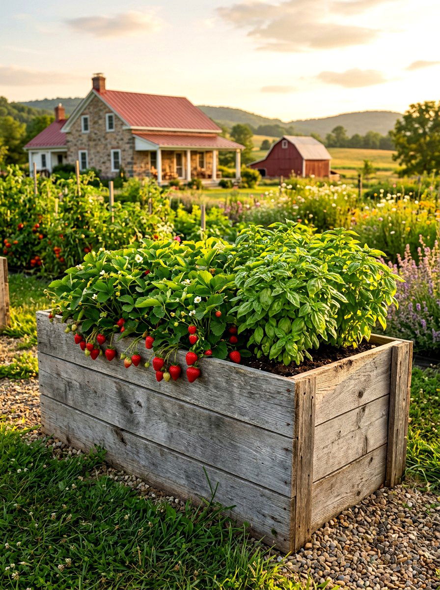 Cedar Wood Vegetable Planter - 30 raised kitchen garden ideas
