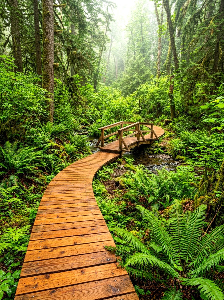 Cedar plank walkway - 30 woodland path ideas
