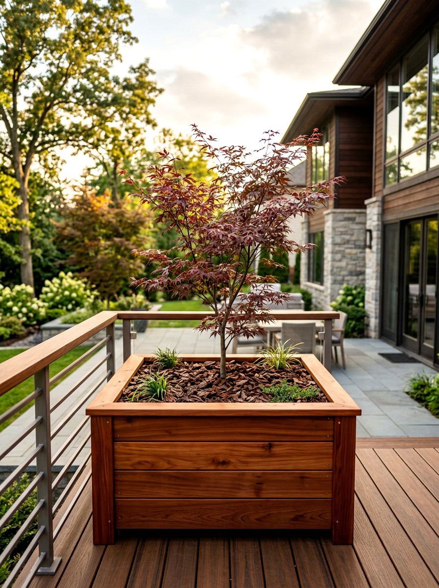Cedar planter box - 30 garden planter ideas
