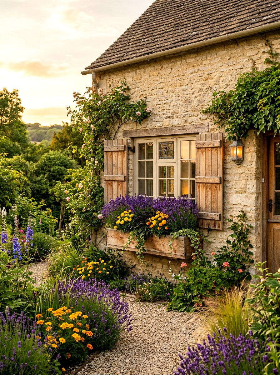 Cedar window boxes - 30 shutters and flower box ideas