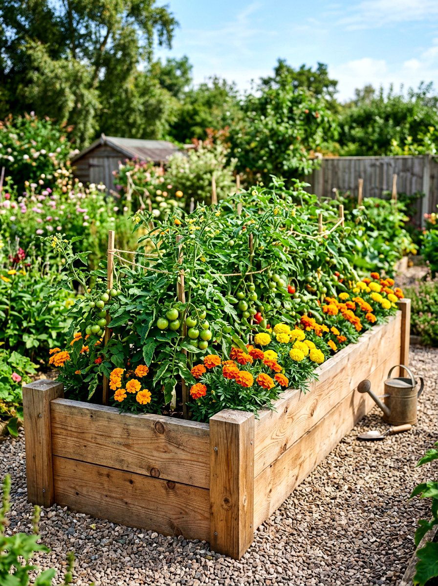 Cedar wood garden beds - 30 raised vegetable garden ideas