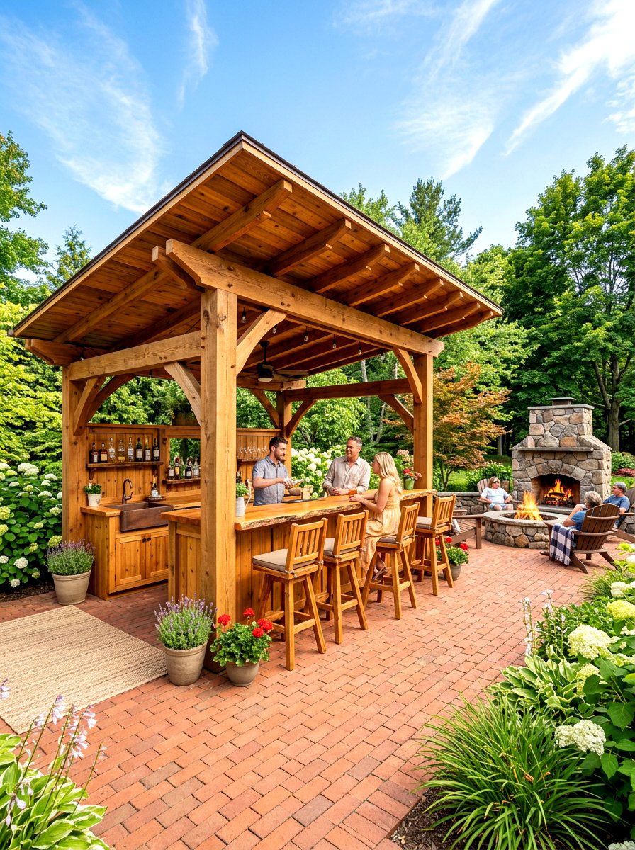 Cedar wood plank - 30 pergola roof ideas
