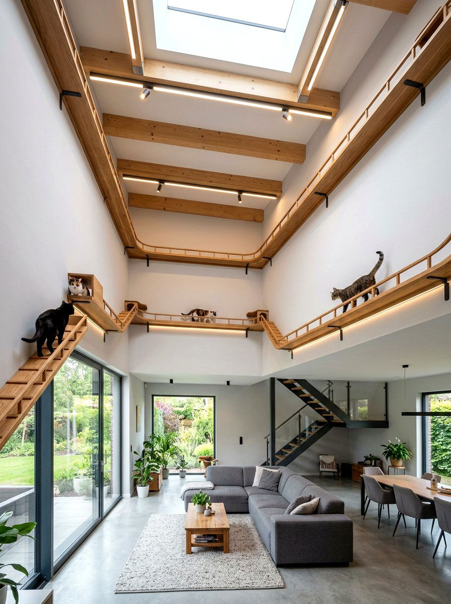 Ceiling Cat Wall Track - 30 cat climbing wall aesthetic ideas