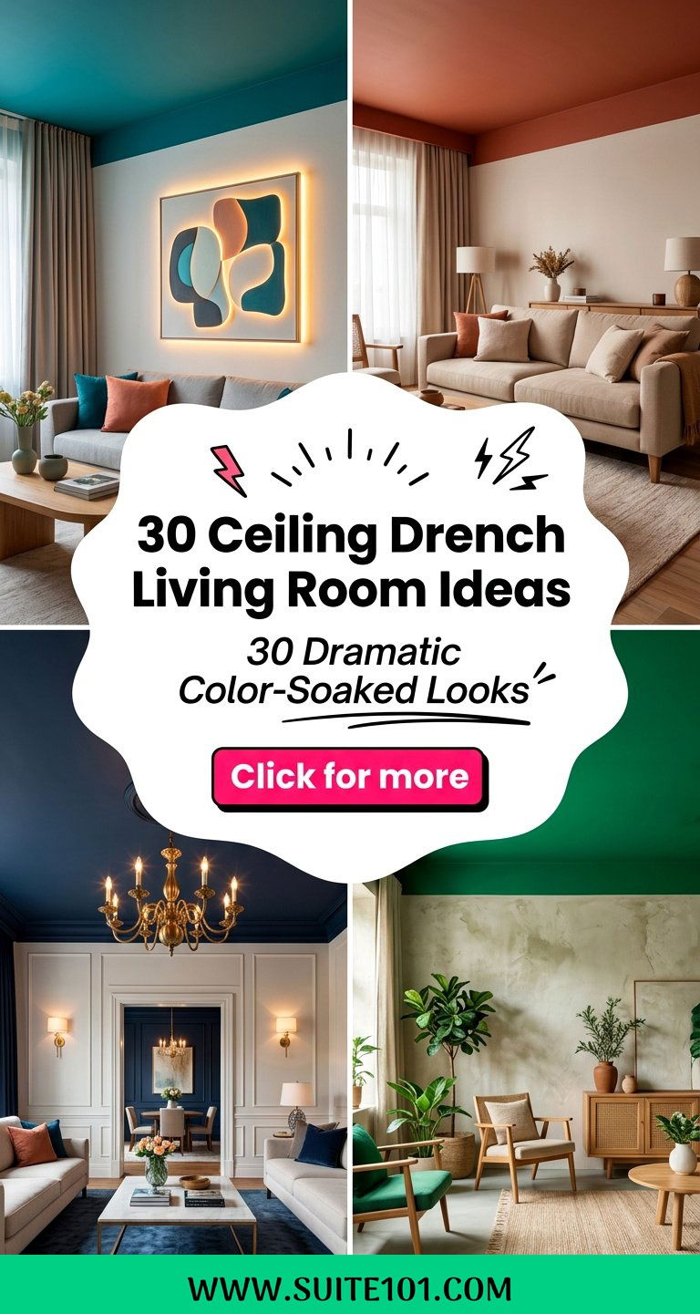 Ceiling Drench Living Room Ideas 30 Dramatic Color-Soaked Looks - Ceiling Drench Living Room Ideas: 30 Dramatic Color-Soaked Looks