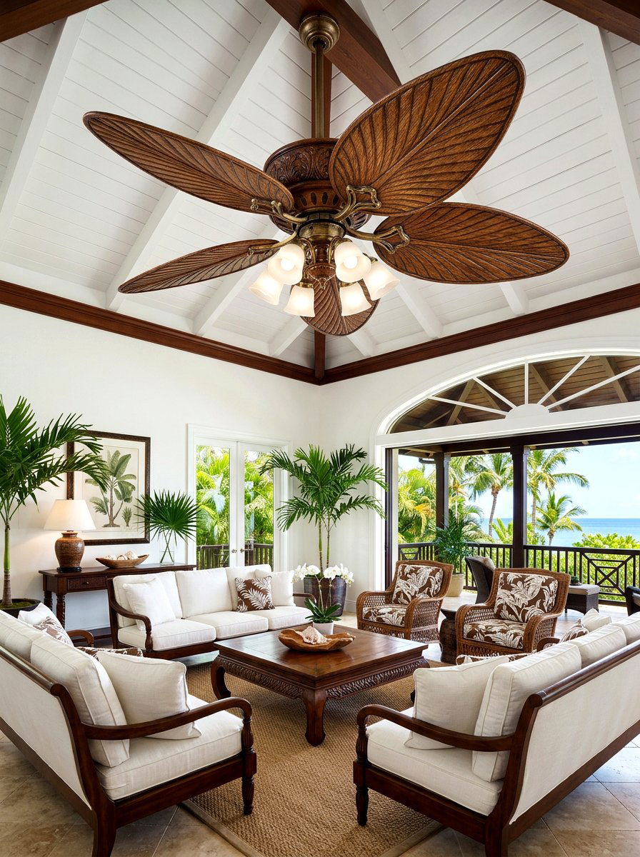Ceiling Fan - 30 island style home ideas