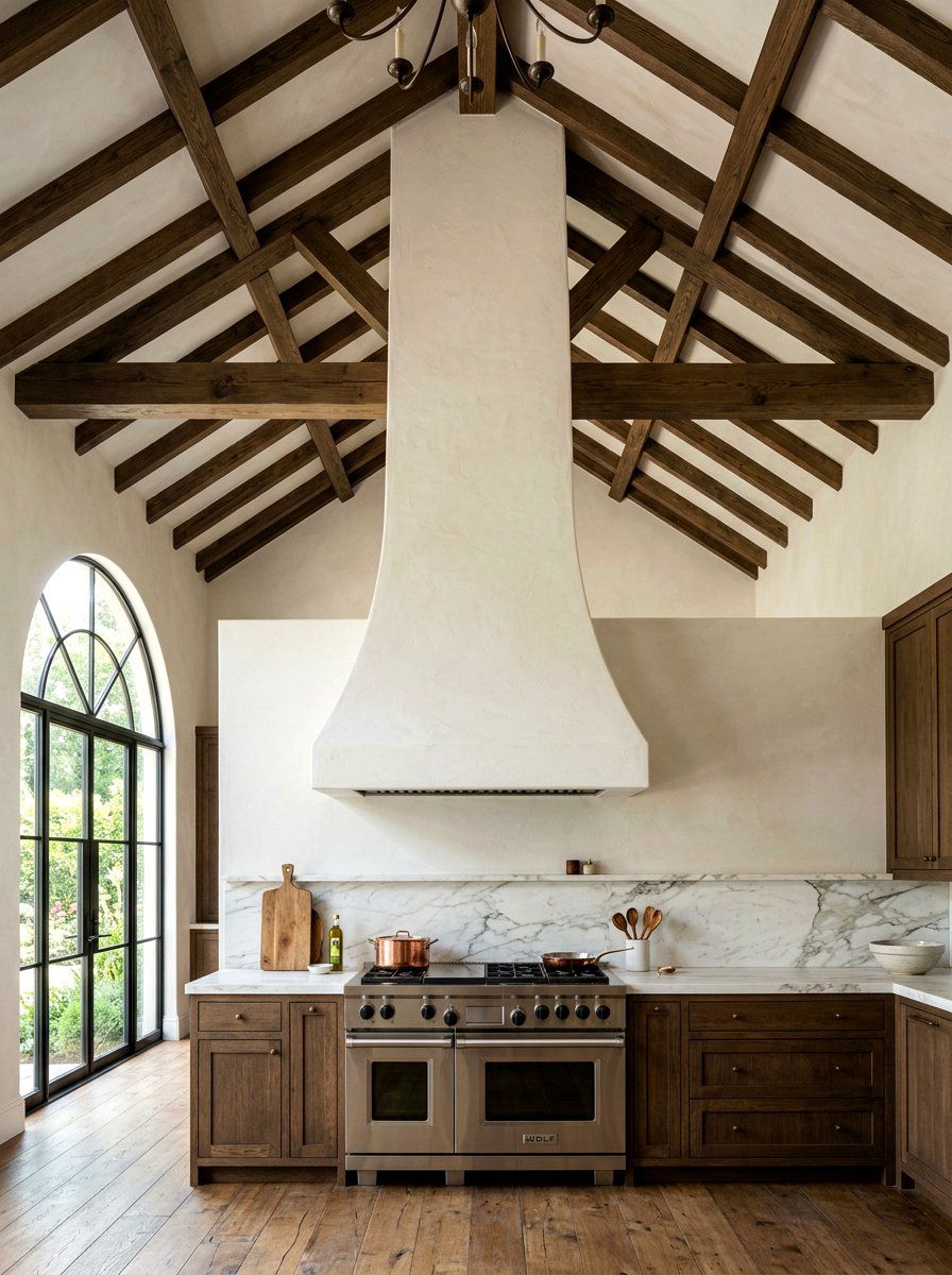 Ceiling Height Plaster Hood - 30 plaster range hood ideas